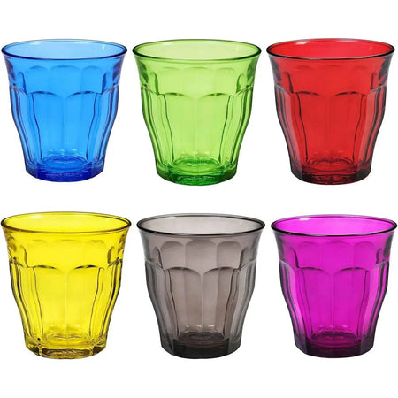 Duralex Picardie MultiColoured Glass Tumblers 25cl - 6 Pack