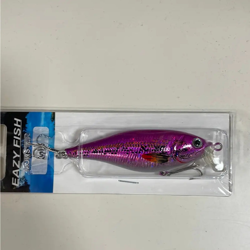 Eazy Fish Monster Col: 6 Pink Psycho Double Tri Fishing Hook