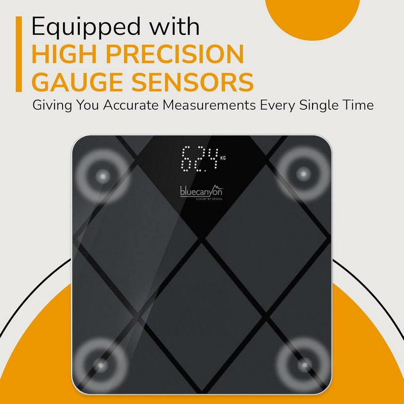 Blue Canyon Diamond Design White Display Digital Scale - Max 180kg