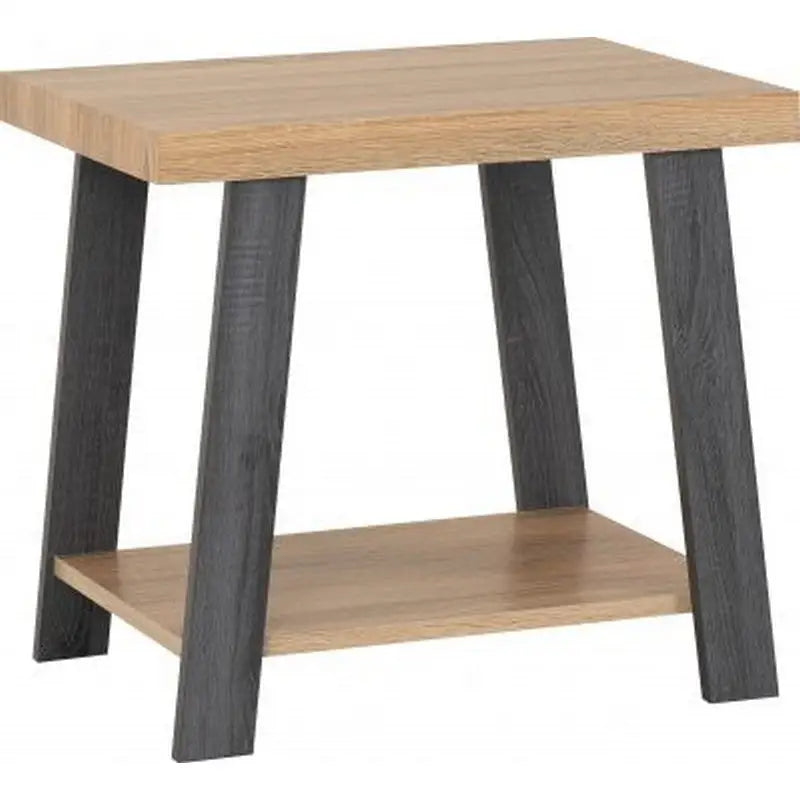 Eddie Side Table - Grey / Sonoma Effect - 45 X 60 X 55cm