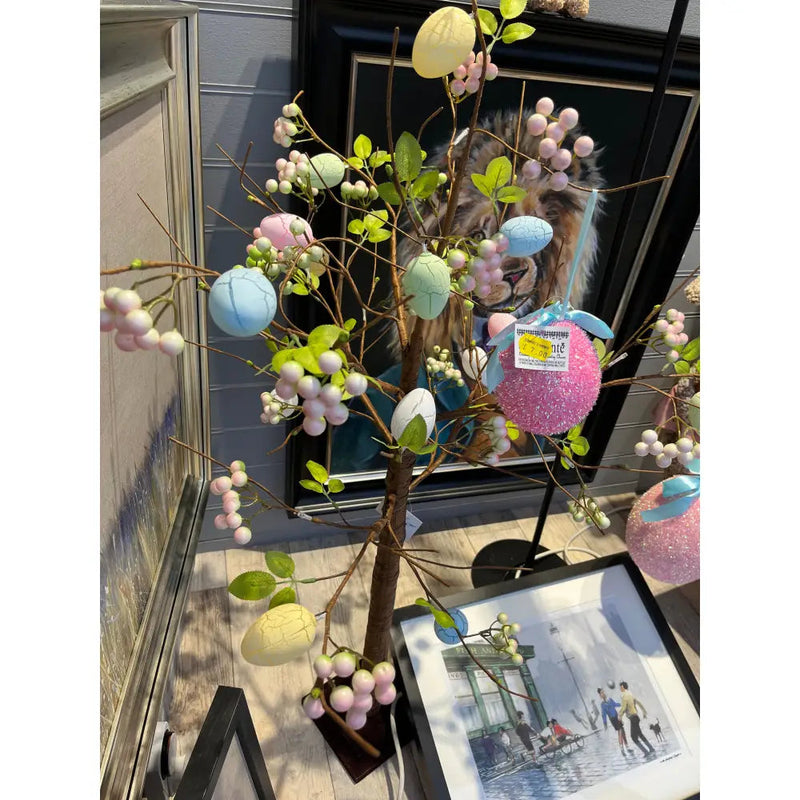 Egg & Berry Tree with Lights 120cm - Seasonal & Holiday