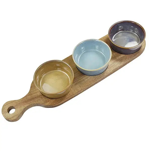 Elements Snack On Tray Round - 3 Snack bowls - Kitchenware