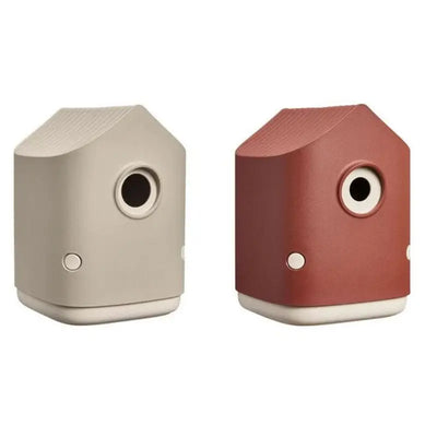 Elho Cosy Bird House 18cm - Mushroom Beige & Tuscan Red