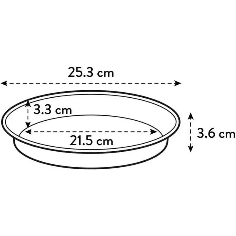 Elho Green Basics Saucer - 25cm - Black / Living Black