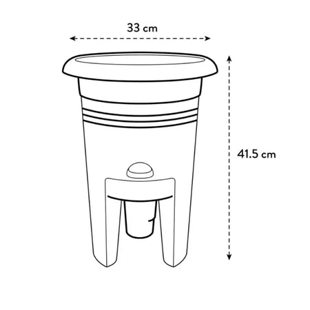 Elho Green Basics Strawberry Pot 33cm - Living Black Garden