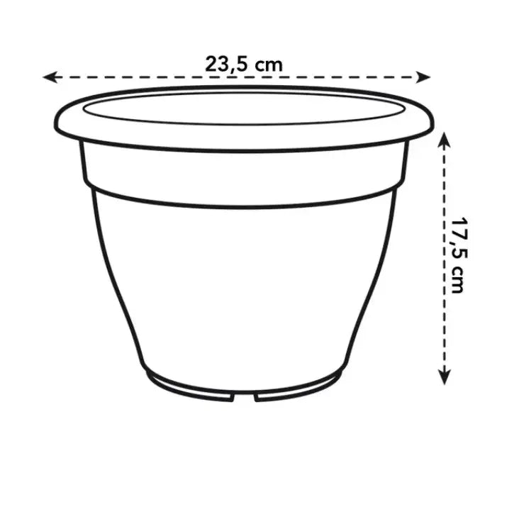 Elho Torino Campana 25cm Taupe - Gardening & Outdoors