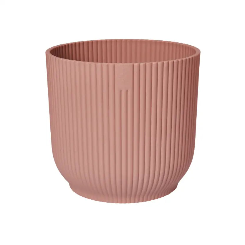 Elho Vibes Fold Round House Plant Pot Delicate Pink 22cm