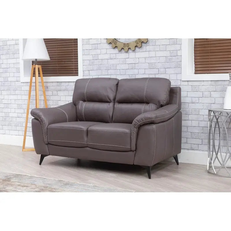 Ella Static Fabric Sofa Range - Brown 2 Seater Furniture