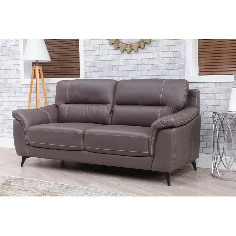 Ella Static Fabric Sofa Range - Brown 3 Seater Furniture