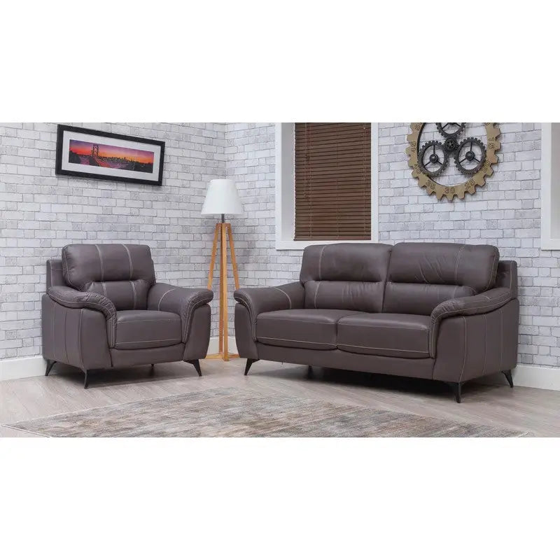 Ella Static Fabric Sofa Range - Brown Furniture