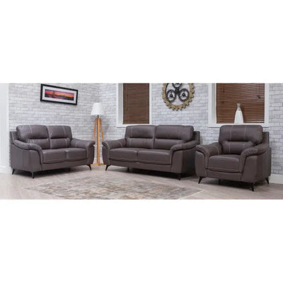 Ella Static Fabric Sofa Range - Brown Furniture