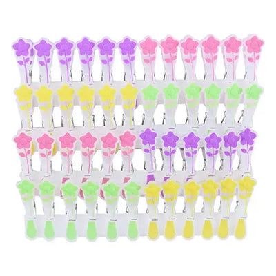 ELLIOTT EXTRA STRONG SOFT GRIP PEGS FLOWER DESIGN 24pk