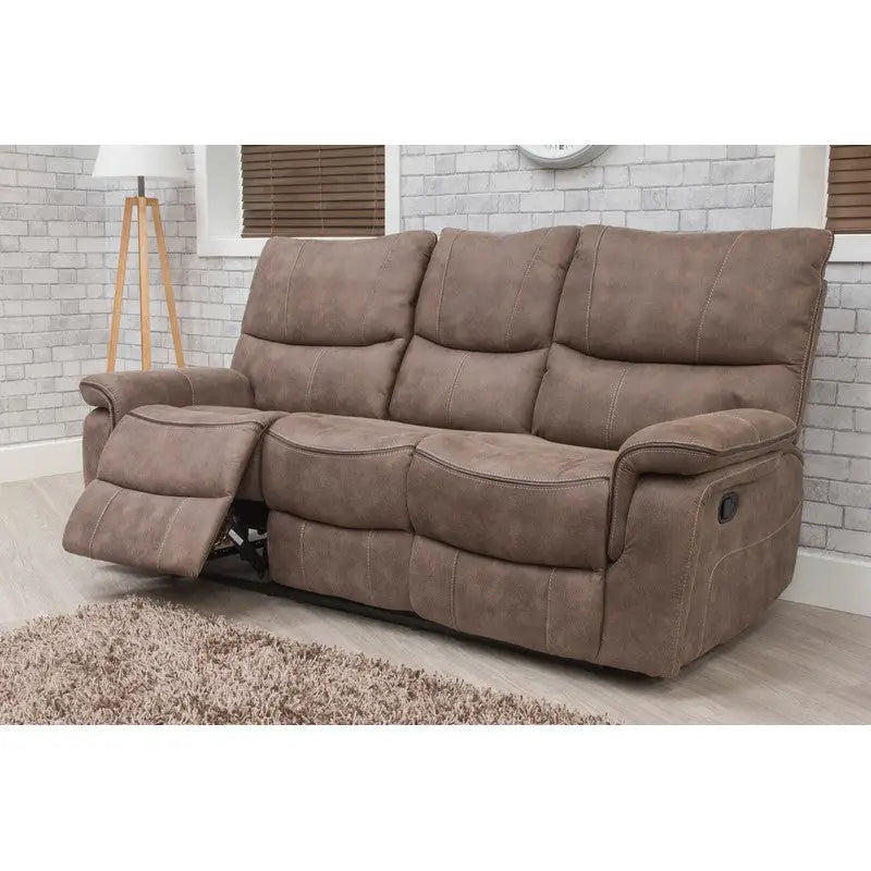Emilio Fabric Reclining Sofa Range - Hazel / Grey Available