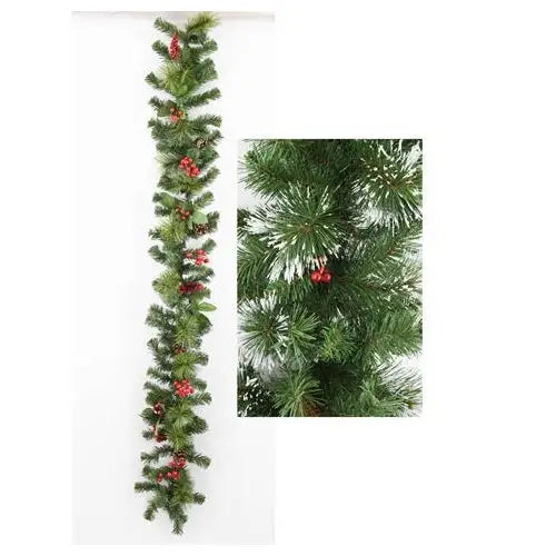 Enchante Frosted Red Berry Garland 180cm - Christmas