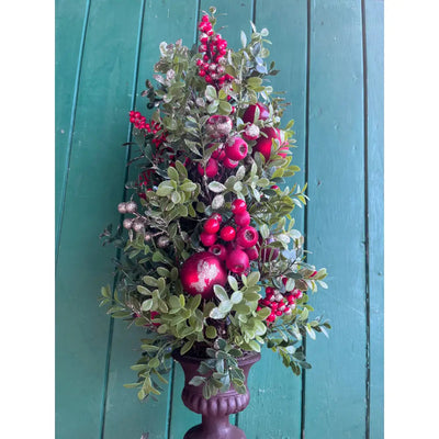 Enchante Gilded Glitter Boxwood Potted Tree 55cm - Christmas