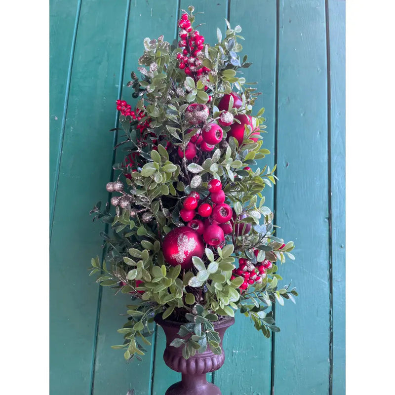 Enchante Gilded Glitter Boxwood Potted Tree 55cm - Christmas