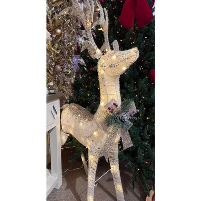 Enchante Gold Sparkle XL Reindeer With Lights 120cm -