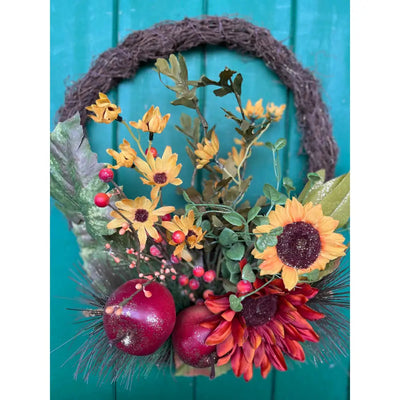 Enchante Harvest Sparkle Wall Basket 43cm - Wreaths