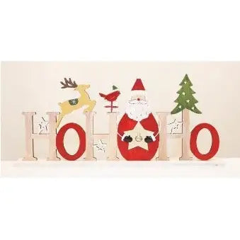 Enchante Joyful ’’hohoho’ Wooden Word Decor 34cm - Christmas