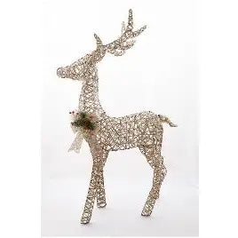 Enchante Natural Sparkle Reindeer With Lights 120cm -