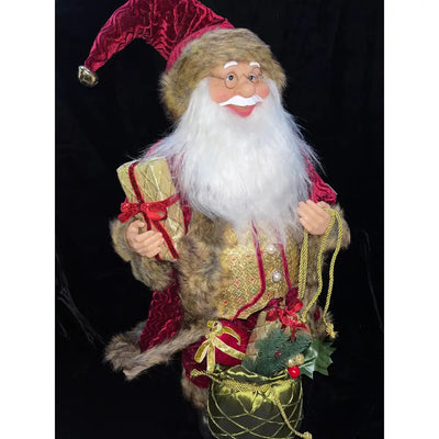 Enchante Olde World Santa Red & Gold 60cm - Christmas
