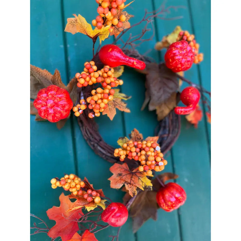 Enchante Pumpkin Berry Wreath 30cm - Autumn