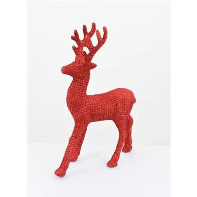 Enchante Red Sparkle Standing Reindeer - Christmas