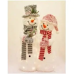 Enchante Snow Flurry Large Couple With Lights 100cm -