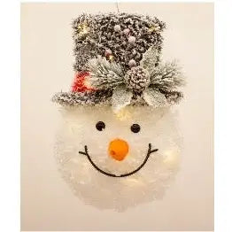 Enchante Snow Flurry Snowman Face With Lights 45cm -