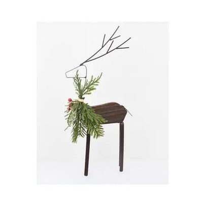 Enchante Twinkle Large Metal & Wooden Reindeer - Christmas