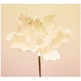 Enchante White Jewel Small Magnolia Stem 60cm - Christmas