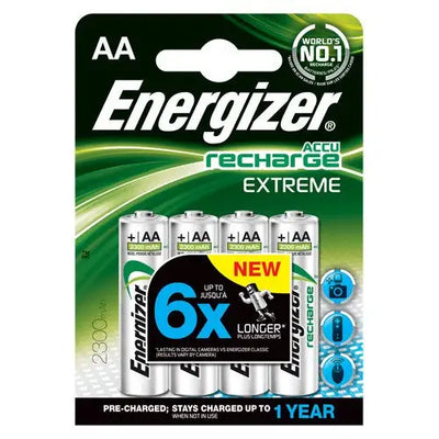 Energizer HR6B4 Rechargeable AA Batteries - 4 Pack