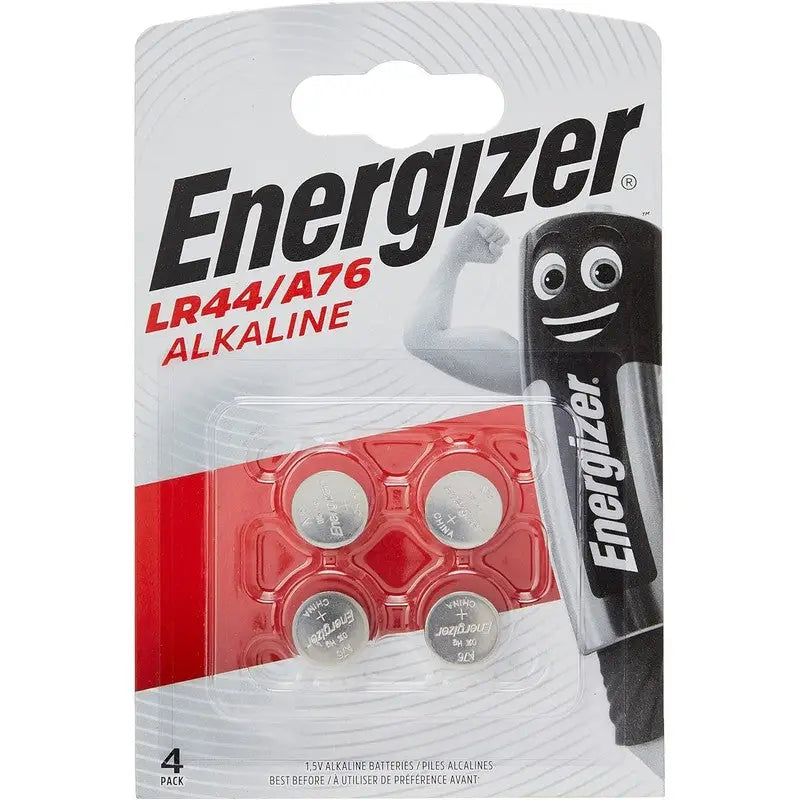 Energizer LR44/A76 Alkaline Batteries 1.5V Pack of 4 -