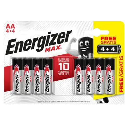 Energizer Max Aaa Battery 8 Pack (4 + 4 Free) - Electronics