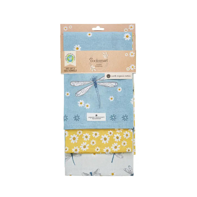 English Meadow - 3 Pack Floral Tea Towels - Kitchenware