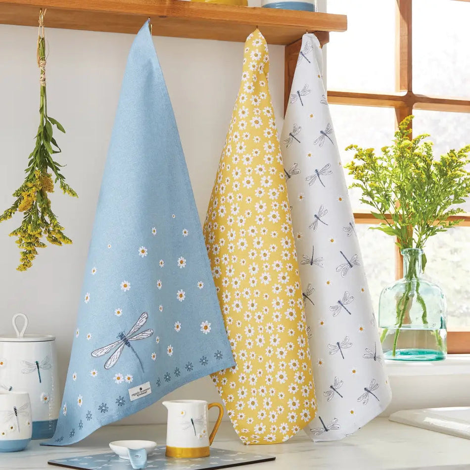 English Meadow - 3 Pack Floral Tea Towels - Kitchenware