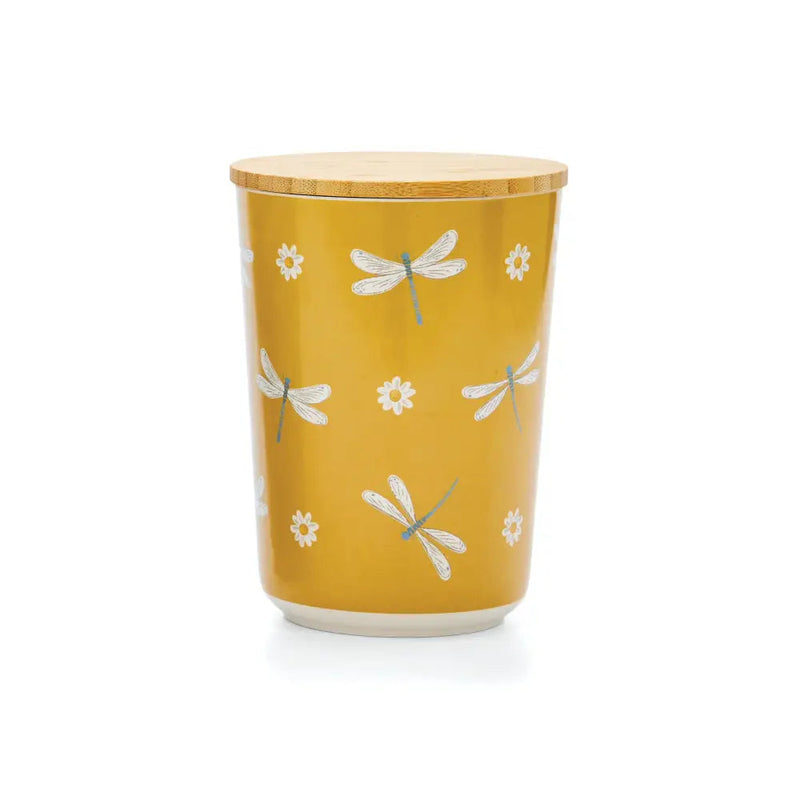 English Meadow - Bamboo Canister Mustard - Kitchenware