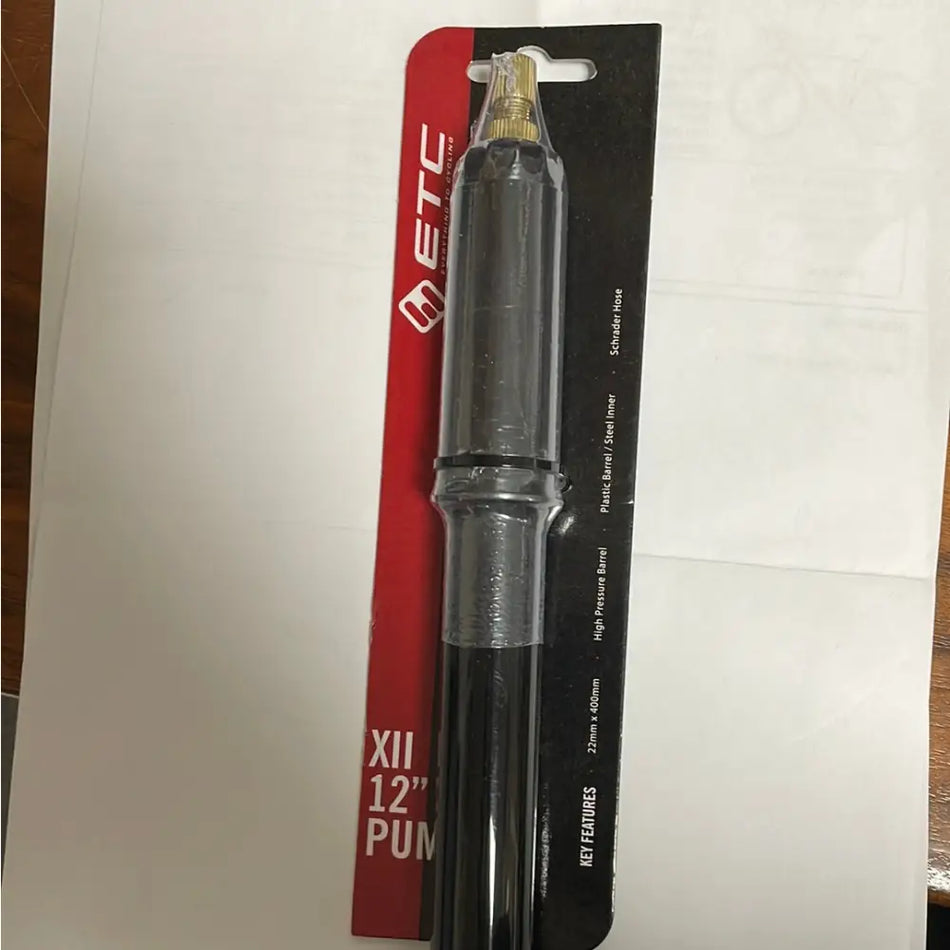 ETC XII 12 Inch Bicycle Pump - Schrader & Presta Valve