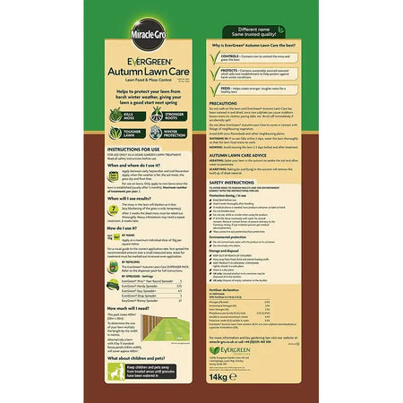 Evergreen Autumn Care Lawn Feed 360 Sq.M - Gardening &