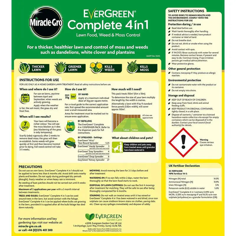 Evergreen Complete (4 in 1) Garden Fertilizer For Thicker