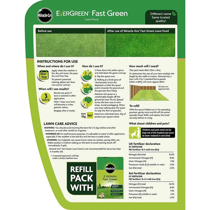 Evergreen Fast Green Spreader 80M - Home & Garden