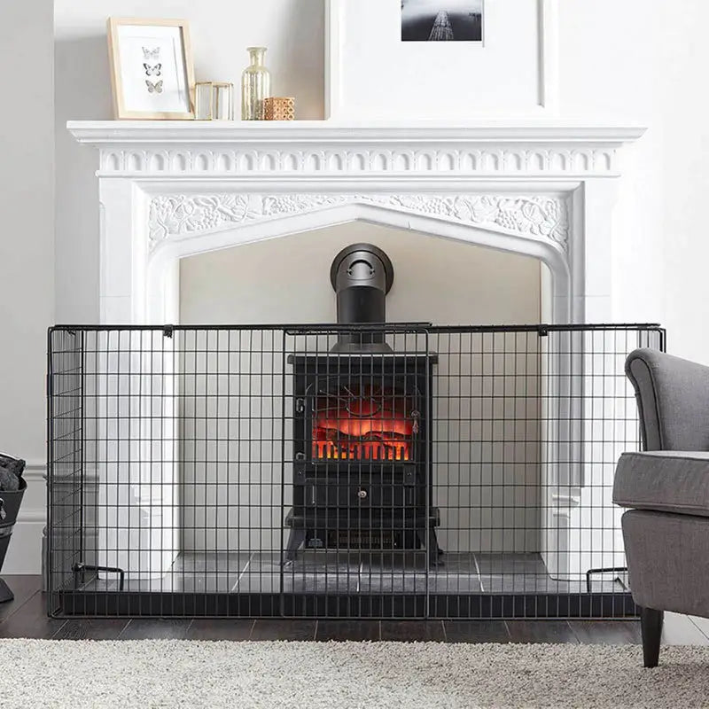 Extendable Nursery Fire Guard 33 - 66’’ BLACK - Fireside