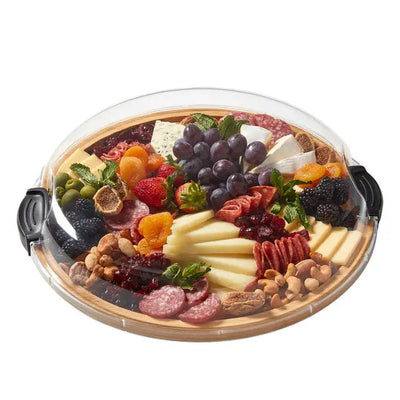 Farberware Build-a-Board Bamboo Round Snack Serving Board