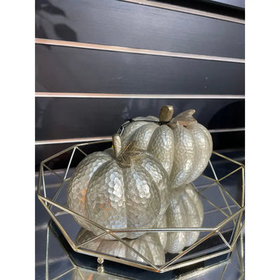 Fern Cottage Gold Pumpkin Assorted Sizes - 12cm
