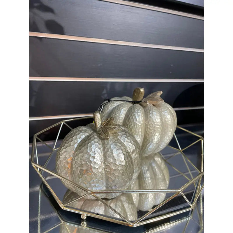 Fern Cottage Gold Pumpkin Assorted Sizes - 12cm