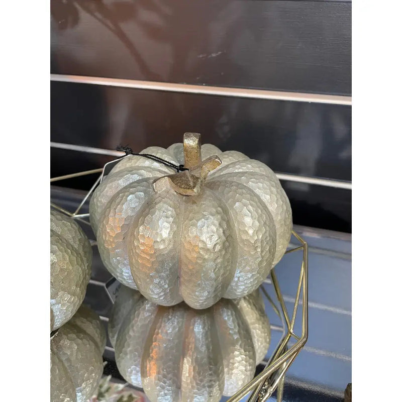 Fern Cottage Gold Pumpkin Assorted Sizes - 18cm