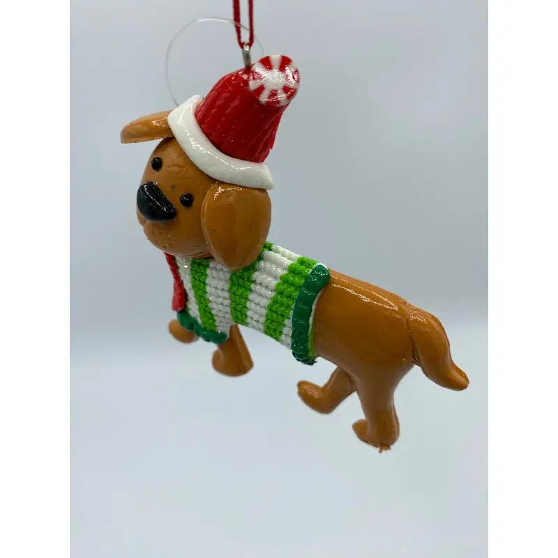 Festive 10cm Assorted Claydough Cat & Dog Christmas Tree