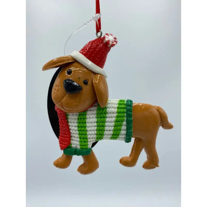 Festive 10cm Assorted Claydough Cat & Dog Christmas Tree