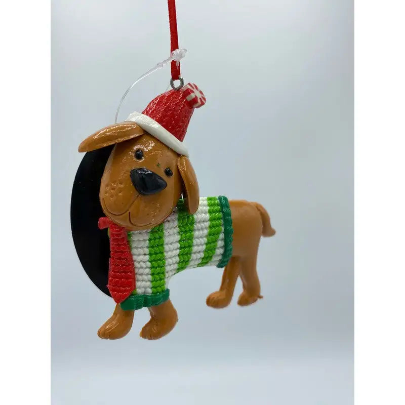 Festive 10cm Assorted Claydough Cat & Dog Christmas Tree