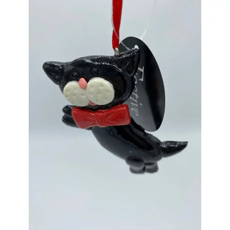 Festive 10cm Assorted Claydough Cat & Dog Christmas Tree